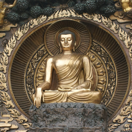 The Buddha - Canvas Print - photorealistic wall art of Gautama buddha statue - this art print is the perfect home decor for your meditation altar | NicheCanvas