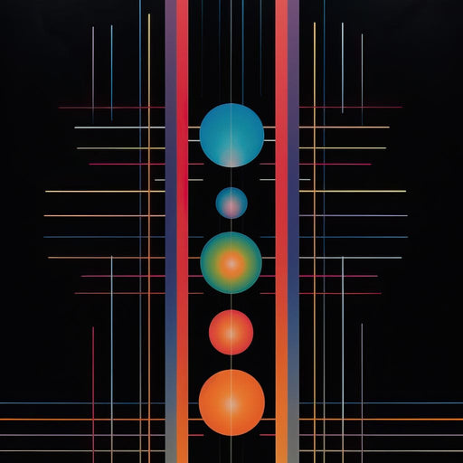 Futuristic Striped Colors Canvas Print