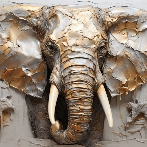 Silver Elephant Canvas Print