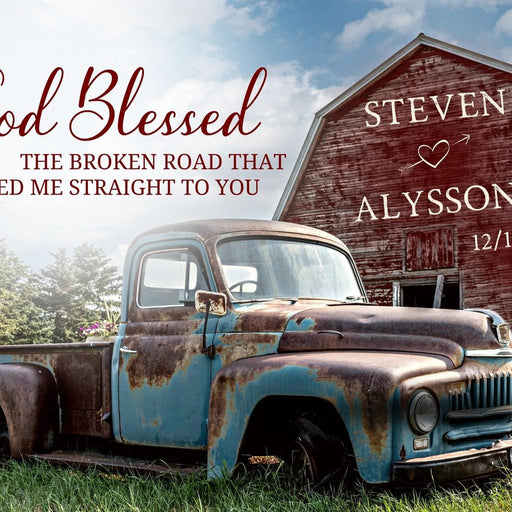 God Blessed The Broken Road Canvas Print