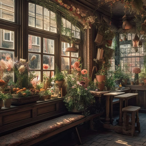 Floral Window Canvas Print