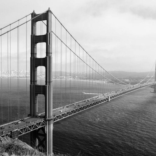 Golden Gate Bridge in Black & White Canvas Print