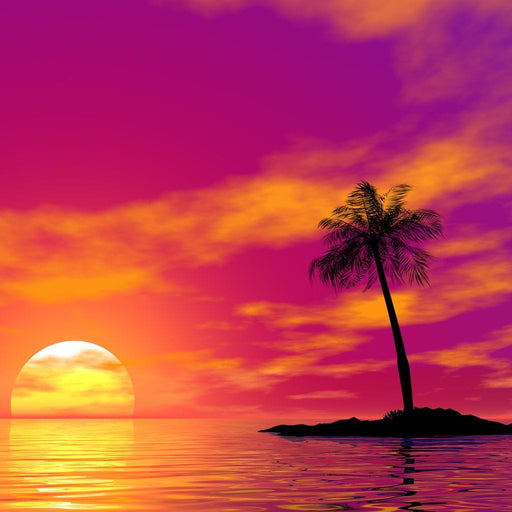 Sunset Island framed print