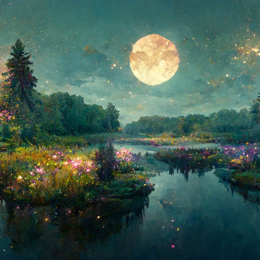 Glittering Lake Canvas Print