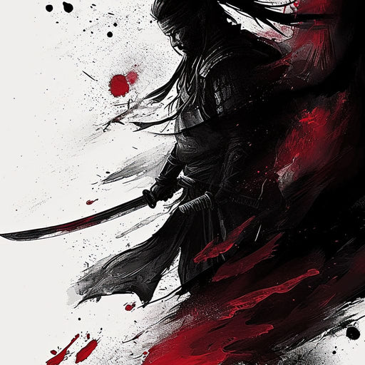 Samurai Chaos Canvas Print