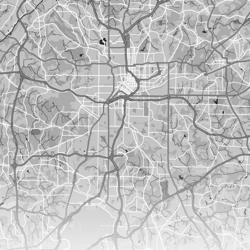 Map of Atlanta, USA Canvas Print