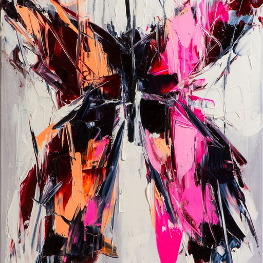 Orange & Pink Butterfly Canvas Print