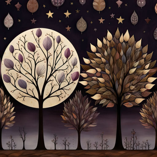 Violet Forest Seasons Canvas Print