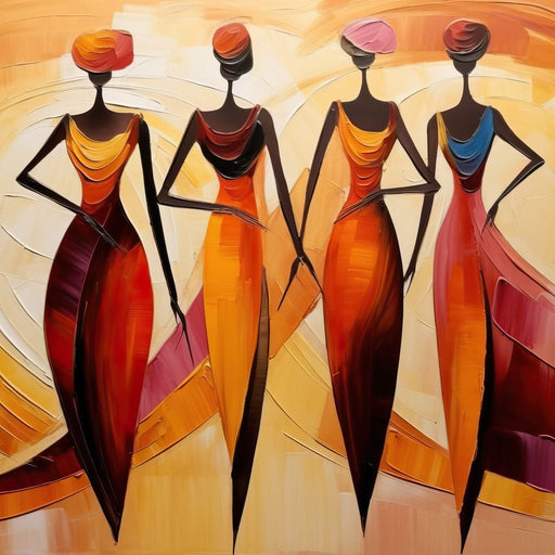 Golden Maroon Elegance Canvas Print