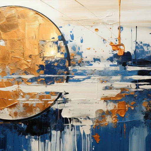 Golden Royal Geometric Harmony 15 - Wildrose Creations Canvas Print