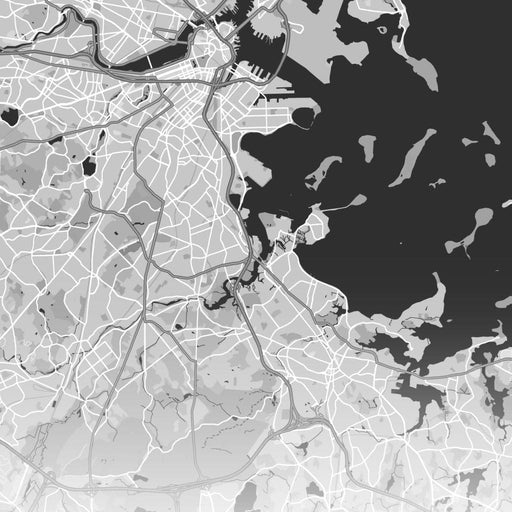 Map of Boston, USA Canvas Print