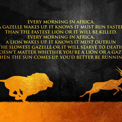 Lion & Gazelle - ABConcepts Canvas Print