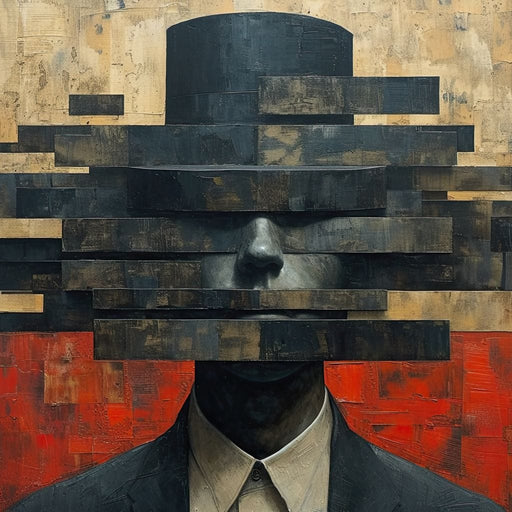 Fragmented Perception Portrait Canvas Print