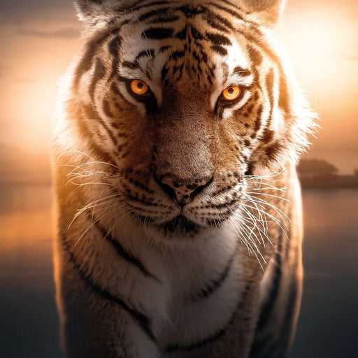 Tiger Orange Eyes - Zenzdesign Canvas Print