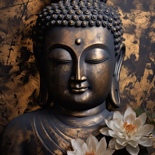 Buddha's Bronze Serenity Canvas Print