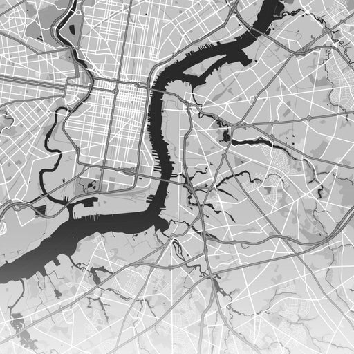 Map of Philadelphia, USA Canvas Print