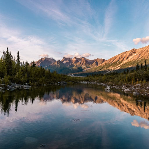 Alaskan Reflection - Lucas Moore - Canvas Print - stunning wall art captures the beauty of Alaska with brilliant colors - this relaxing art print is perfect for your bedroom | NicheCanvas