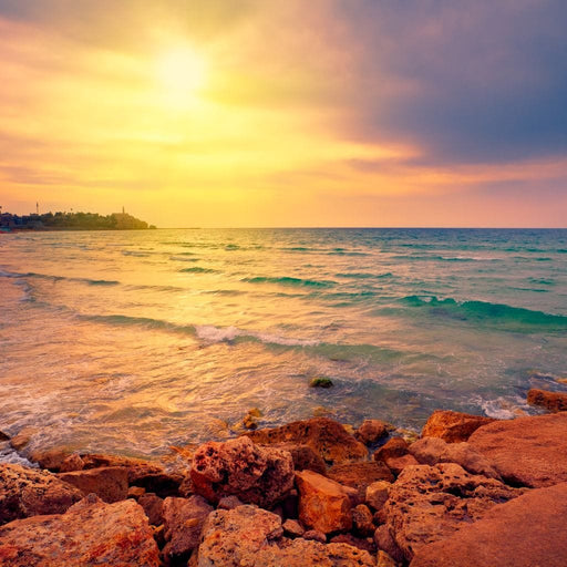 Sunset Over Tel Aviv 5 piece seascape