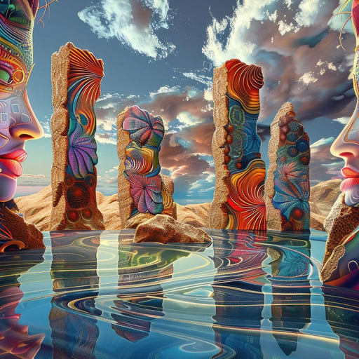 The Guardians of Psychedelia - Tooples Art Canvas Print