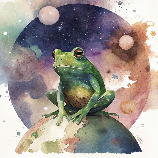 Frog - Astro Cruise - Ben Heine Canvas Print