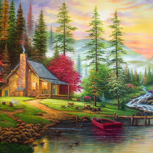 The House by the River Canvas Print