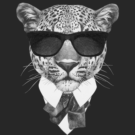 Dressed Up Leopard Canvas Print