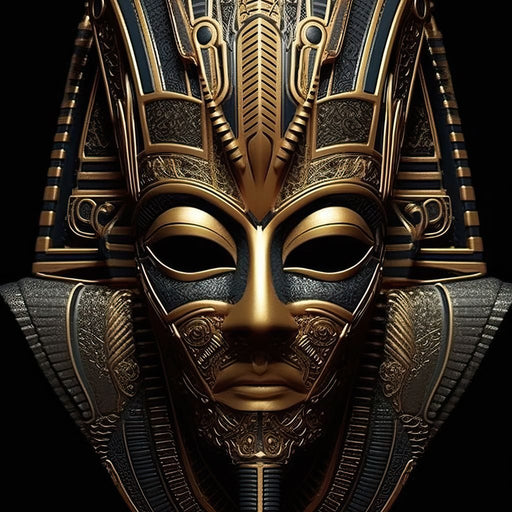 Regal Mask of the Golden Ruler Canvas Print