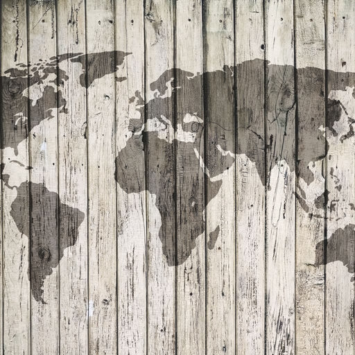 World Map - Rustic Planks - Canvas Print - beautiful wall art of the world map perfect to hang in any room - this art painting can serve as a gift to your family and friends | NicheCanvas
