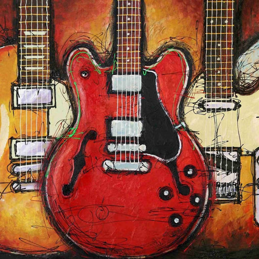 Epic Guitars - Limited Edition - Canvas Print - wall art of an electric guitar painting perfect for your home - this art print is the perfect gift for your friends | NicheCanvas