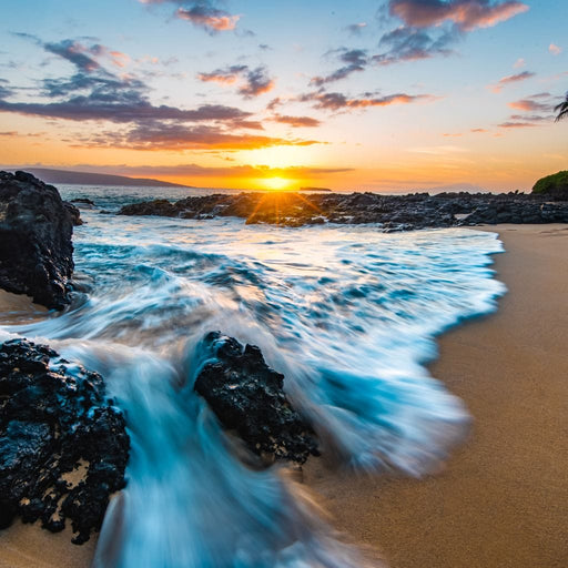 Secret Beach sunset wall décor by Lucas Moore