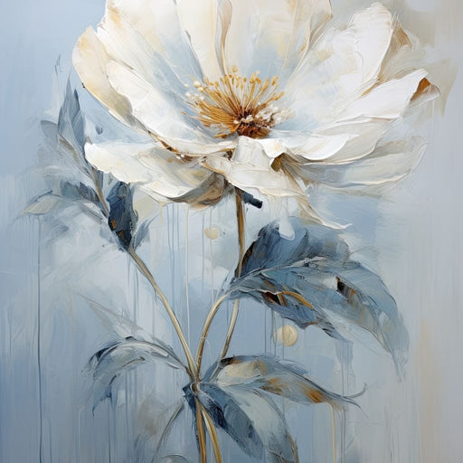 Azure Serenity Blossom Canvas Print