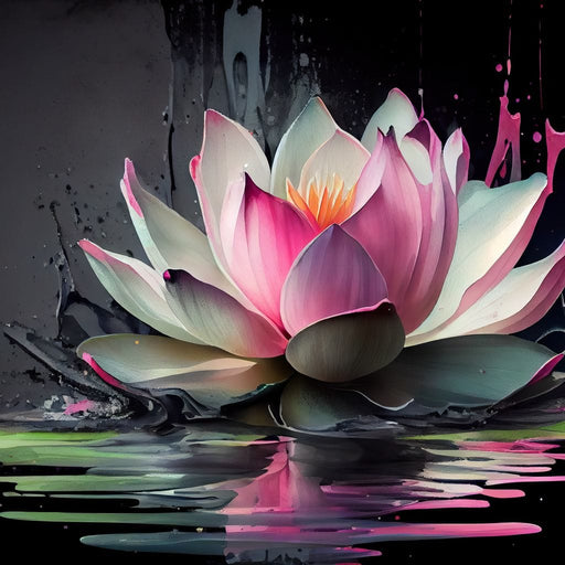 Watercolor Lotus Flower Canvas Print