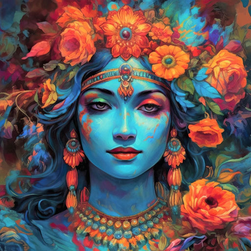Lakshmi Floral Mural Canvas Print