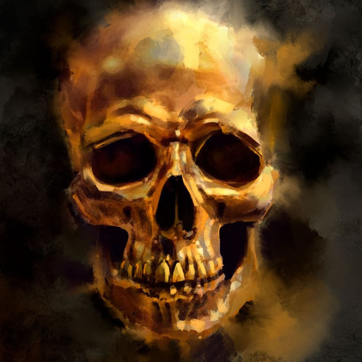 Golden Skull Canvas Print
