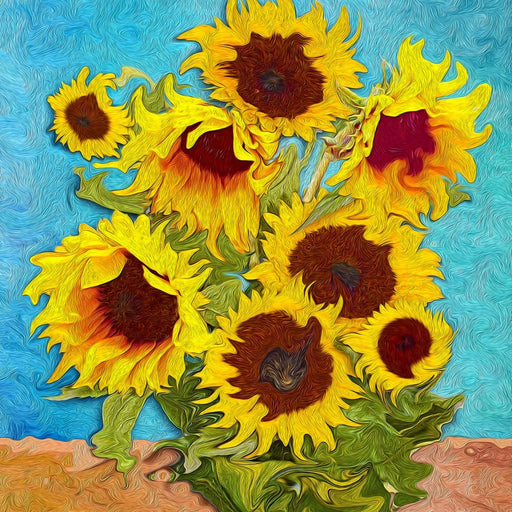 Impressionist Sunflowers Canvas Print