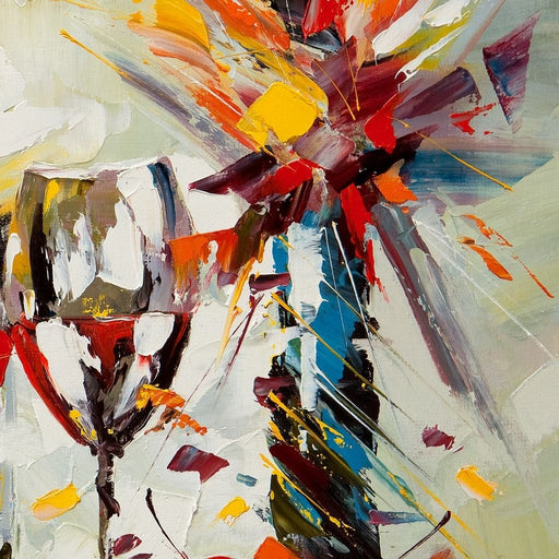 Wine & Flowers Canvas Print