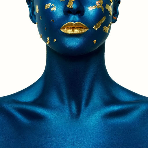 Blue Body Paint Canvas Print