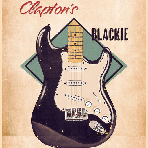 Eric Clapton's Blackie Guitar Retro - Abraham Szomor Canvas Print