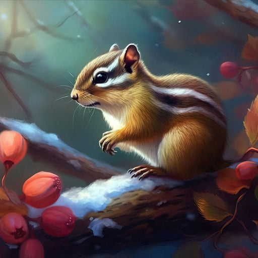 Winter Chipmunk - Neal Hackett Canvas Print