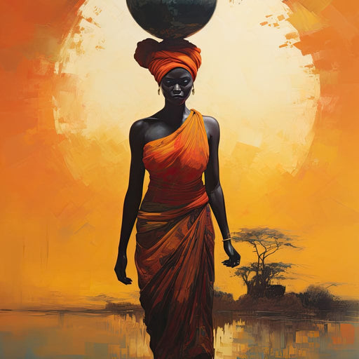 Amber Balance Horizon Canvas Print