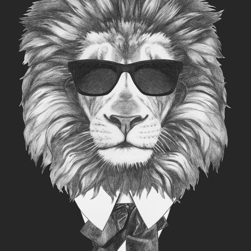 Dressed Up Lion Canvas Print