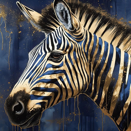 Gilded Zebra Canvas Print