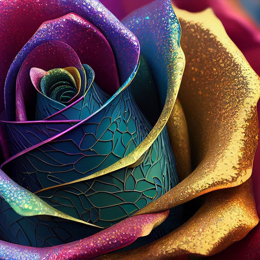 Multicolor Digital Flower Canvas Print