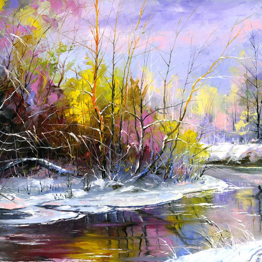 Winter Stream Canvas Print