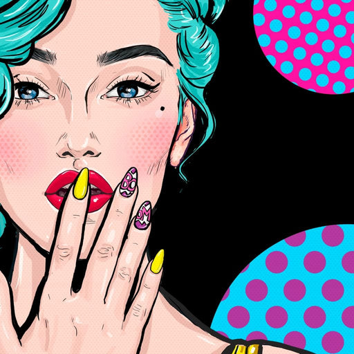 Pop Art Lady Canvas Print