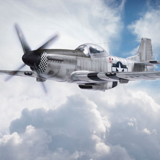 P-51 Mustang - Canvas Print - gorgeous wall art of an aircraft flying over the clouds - this calm art print brings peace to anyone in the room | NicheCanvas