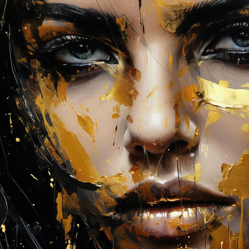 Black Gold Urban Graffiti Canvas Print