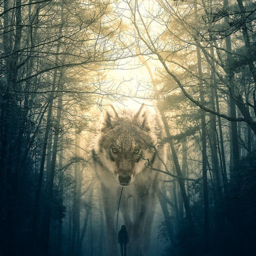 Wolf Walking - Alex Graphex Canvas Print