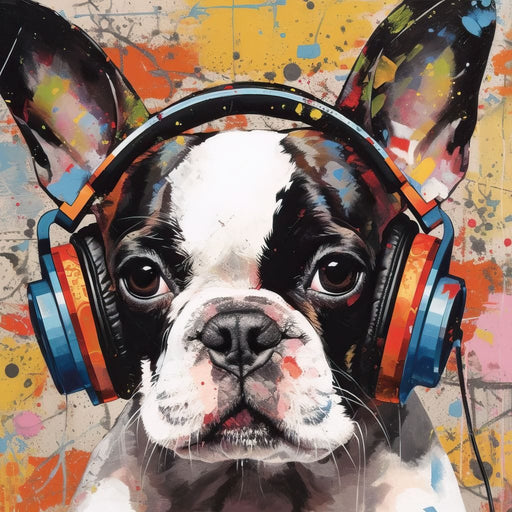 Boston Terrier's Musical Medley Canvas Print