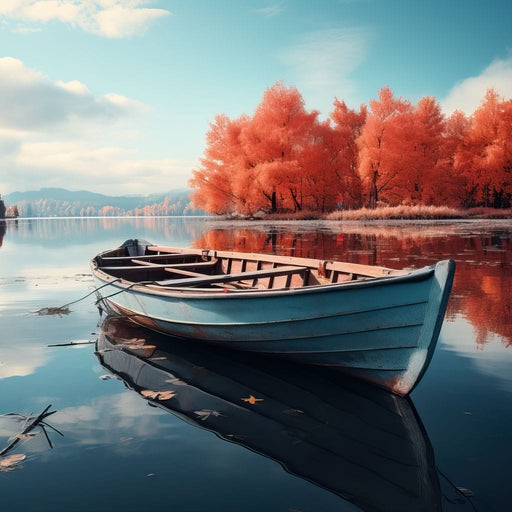 Canoe on the Lake Canvas Print